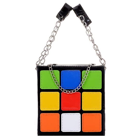 CLERANCE SALE! Rubix cube purse bag 90’s retro game gamer cube - Picture 6 of 10